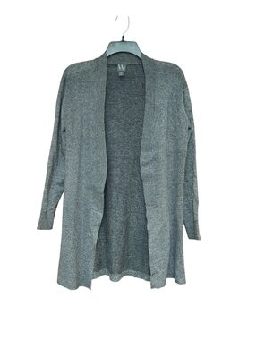 Like New Open-Front Gray Knit Cardigan Sweater Size M
